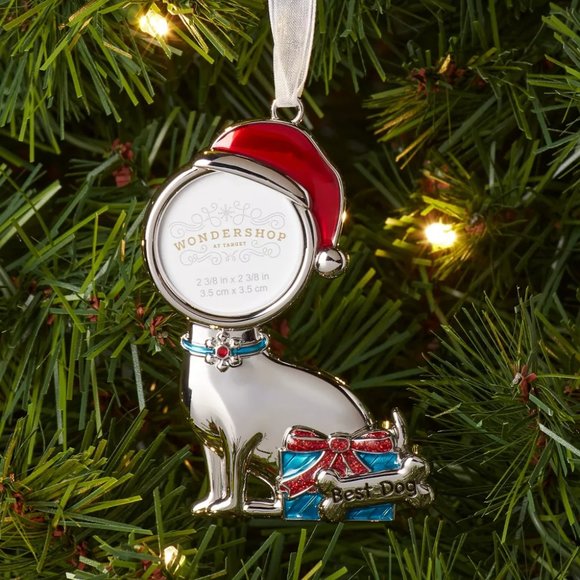 Best Dog Picture Frame Holiday Christmas Ornament - Wondershop - Picture 2 of 3